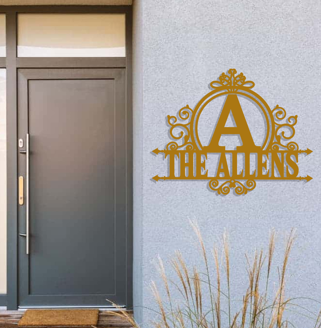 a door with a sign that says the aliens on it