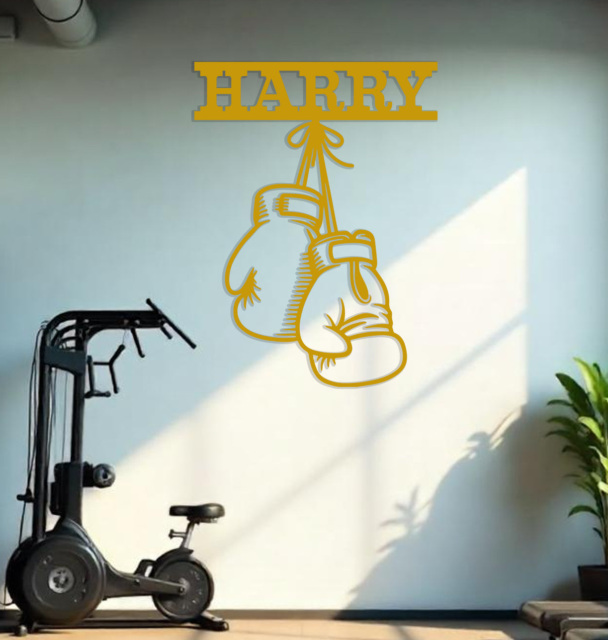 a wall decal of a pair of boxing gloves