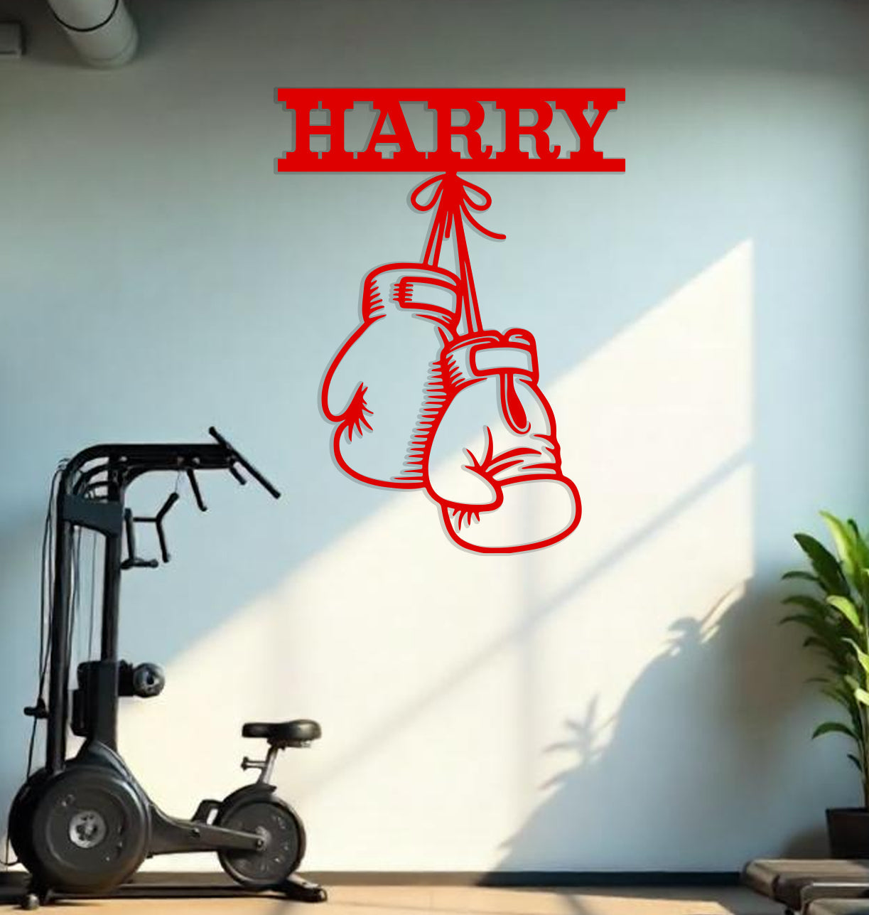 a wall decal of a pair of boxing gloves