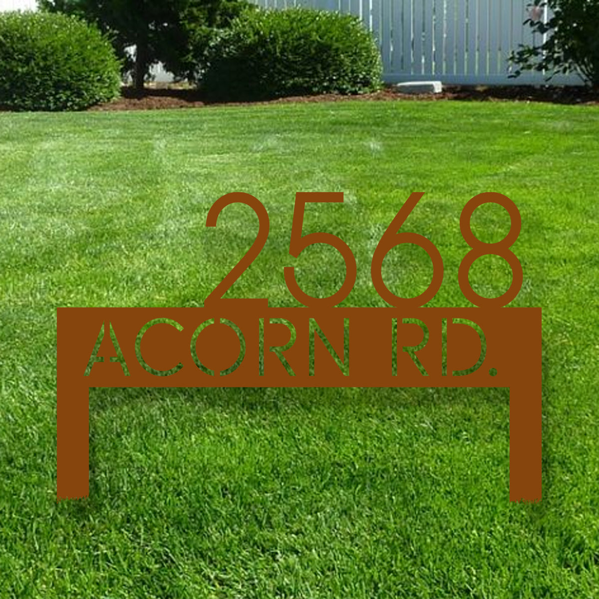 Modern Metal Address Yard Sign