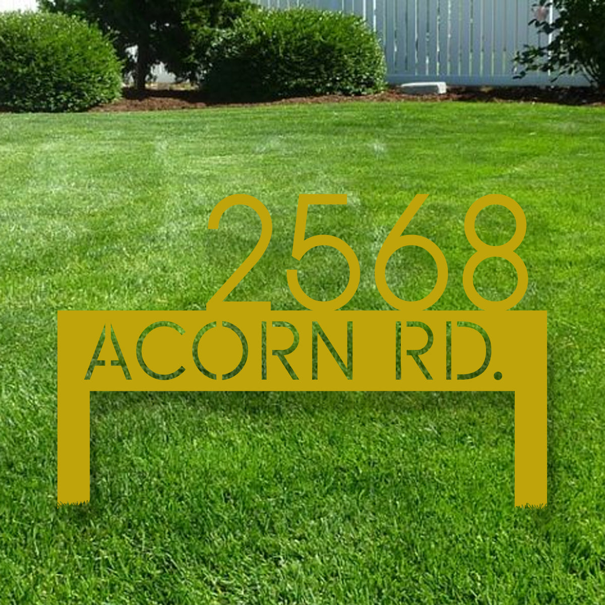 Modern Metal Address Yard Sign