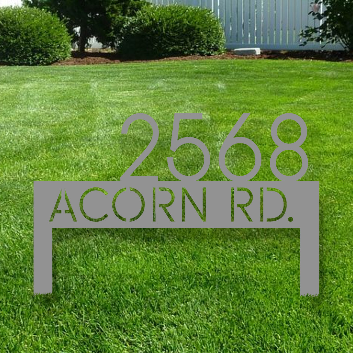 Modern Metal Address Yard Sign