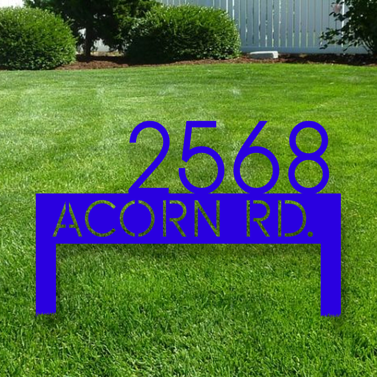 Modern Metal Address Yard Sign
