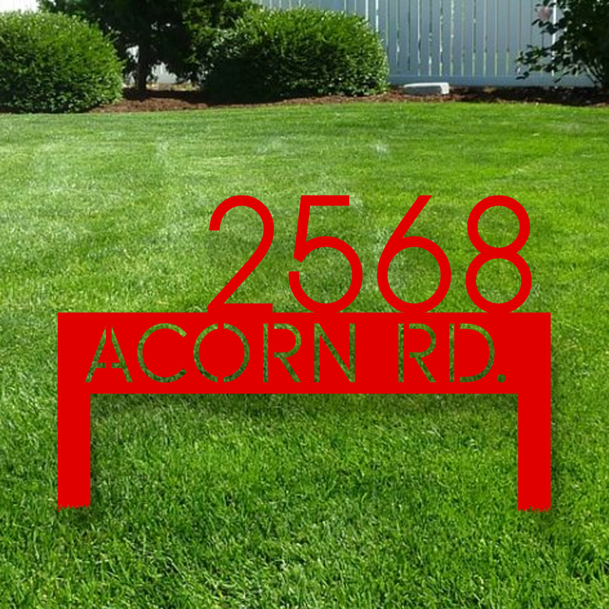 Modern Metal Address Yard Sign