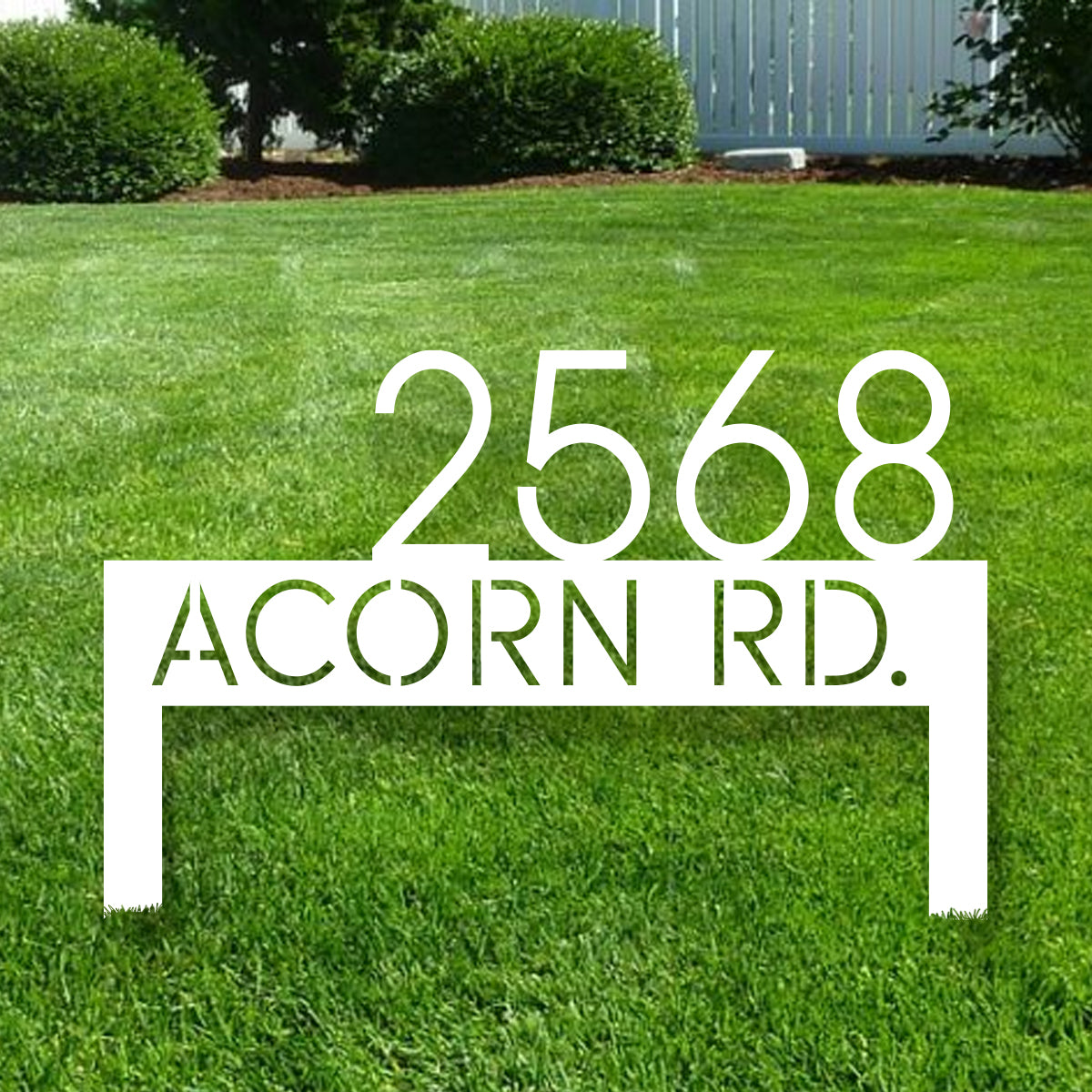 Modern Metal Address Yard Sign