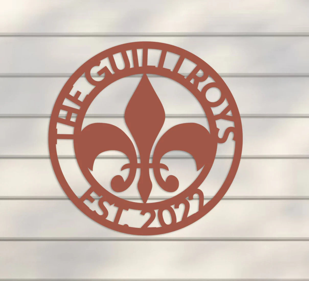 Family Name Sign w Emblem and Year