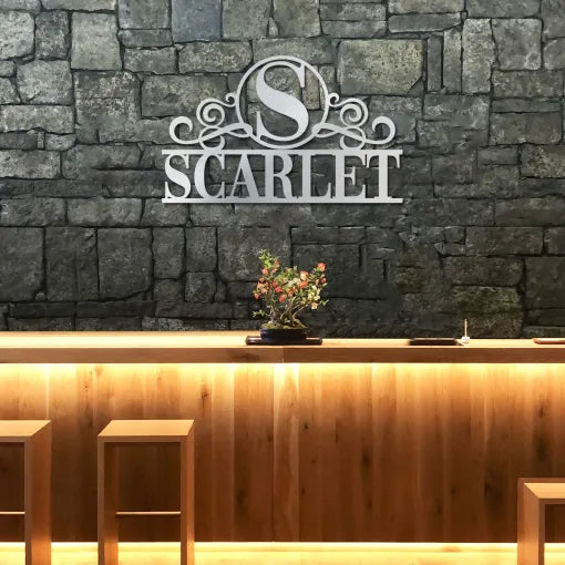 Initial Family Name Sign