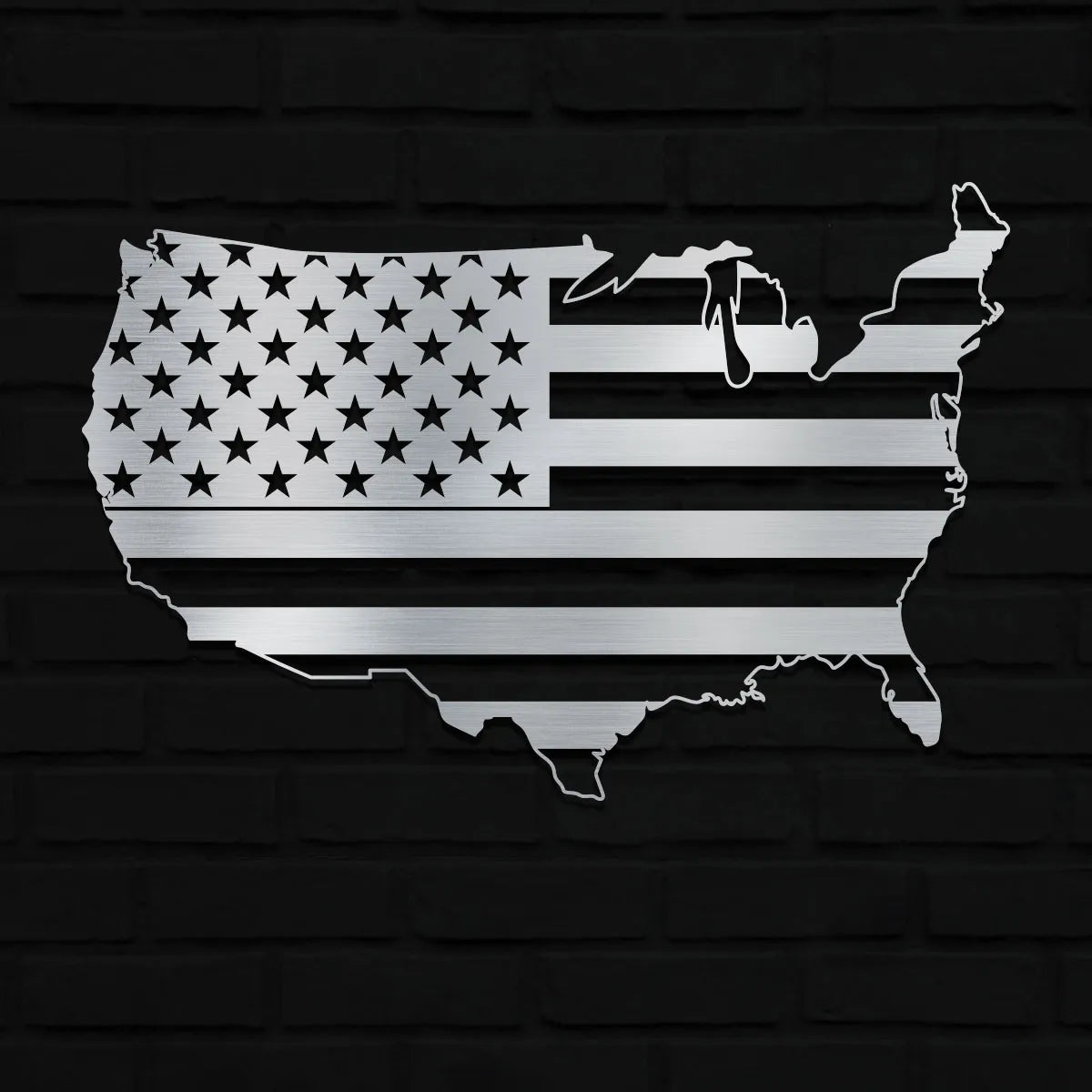 United States Shape American Flag