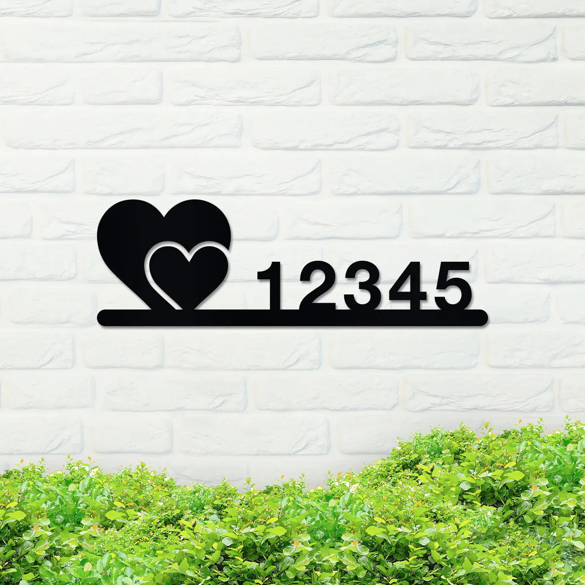 Two Hearts Address Sign