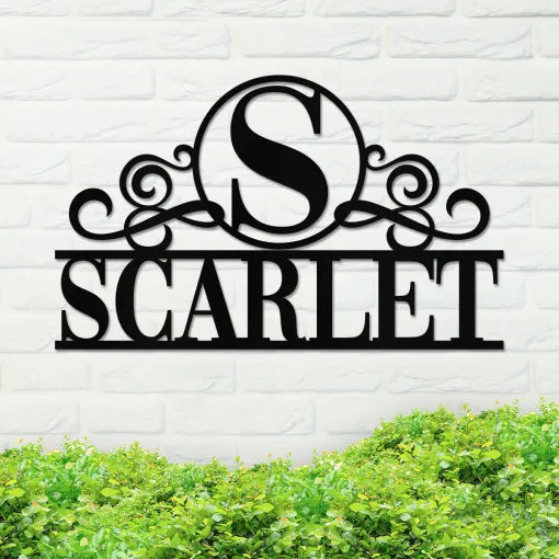 Initial Family Name Sign