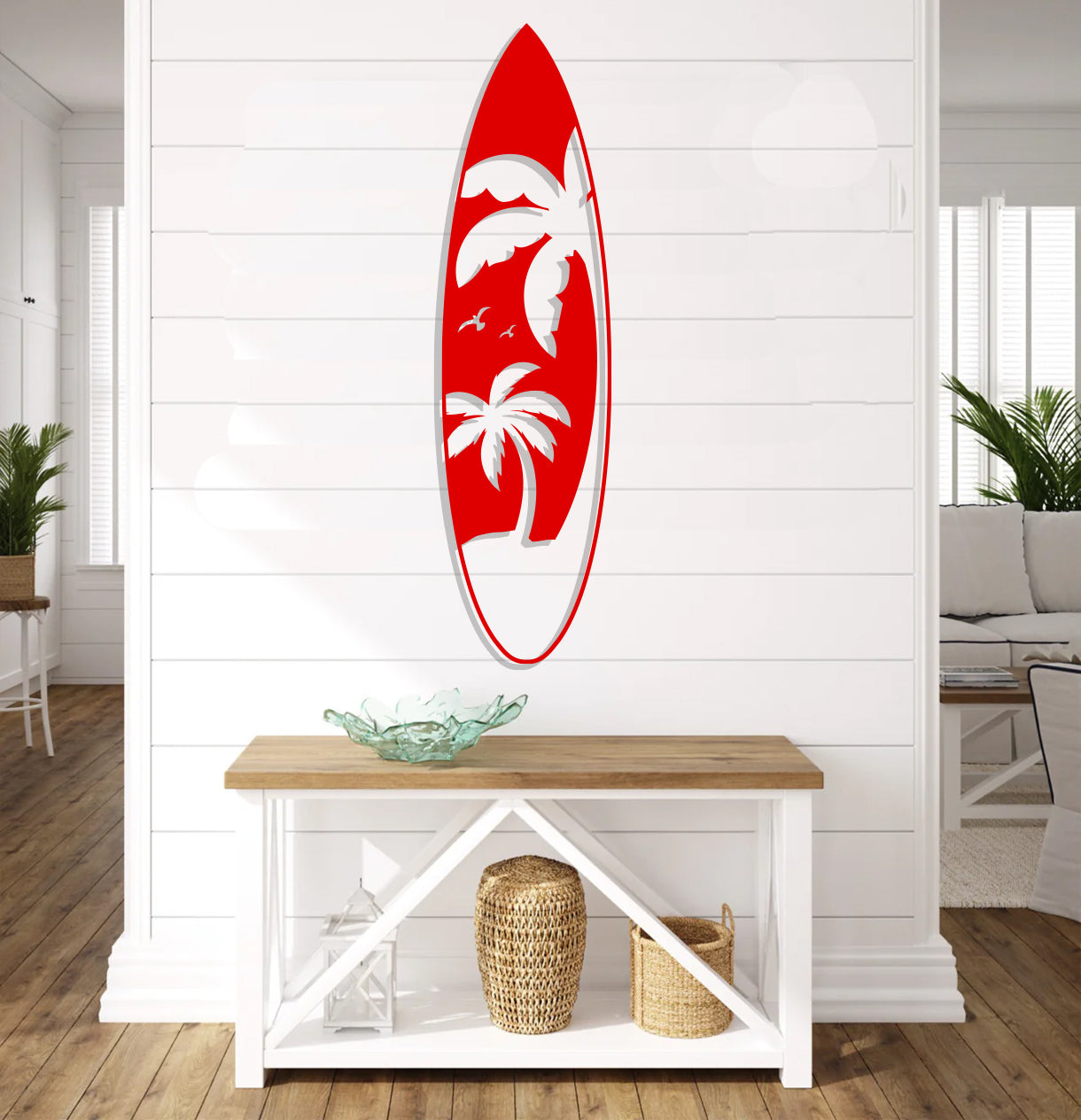 Palm Tree Surfboard Sign