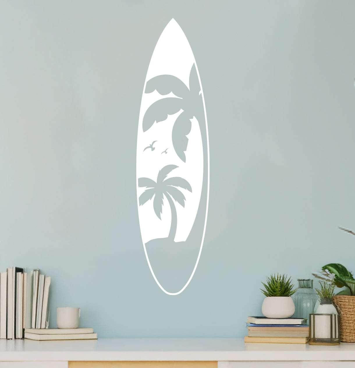 Palm Tree Surfboard Sign
