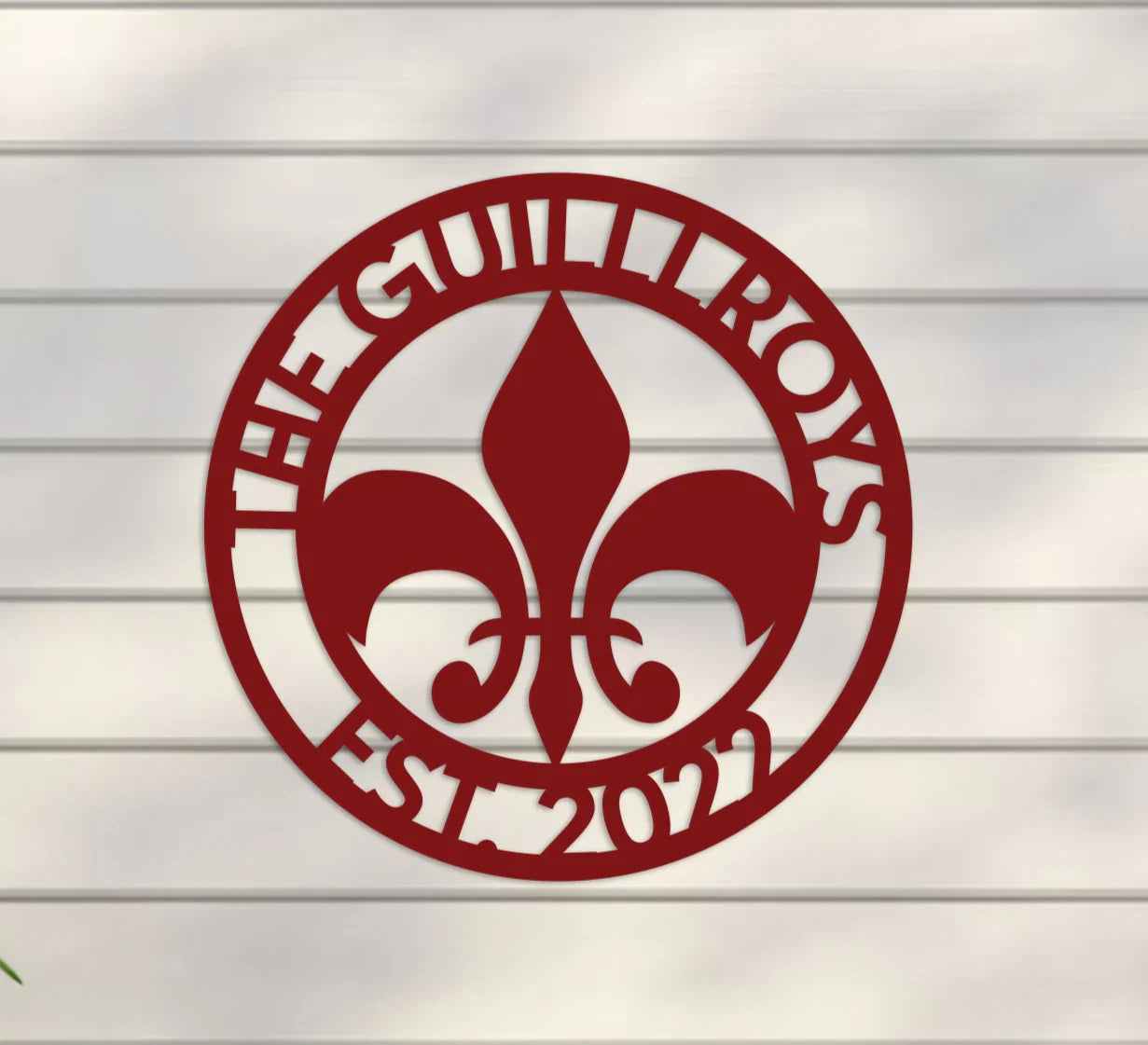 Family Name Sign w Emblem and Year