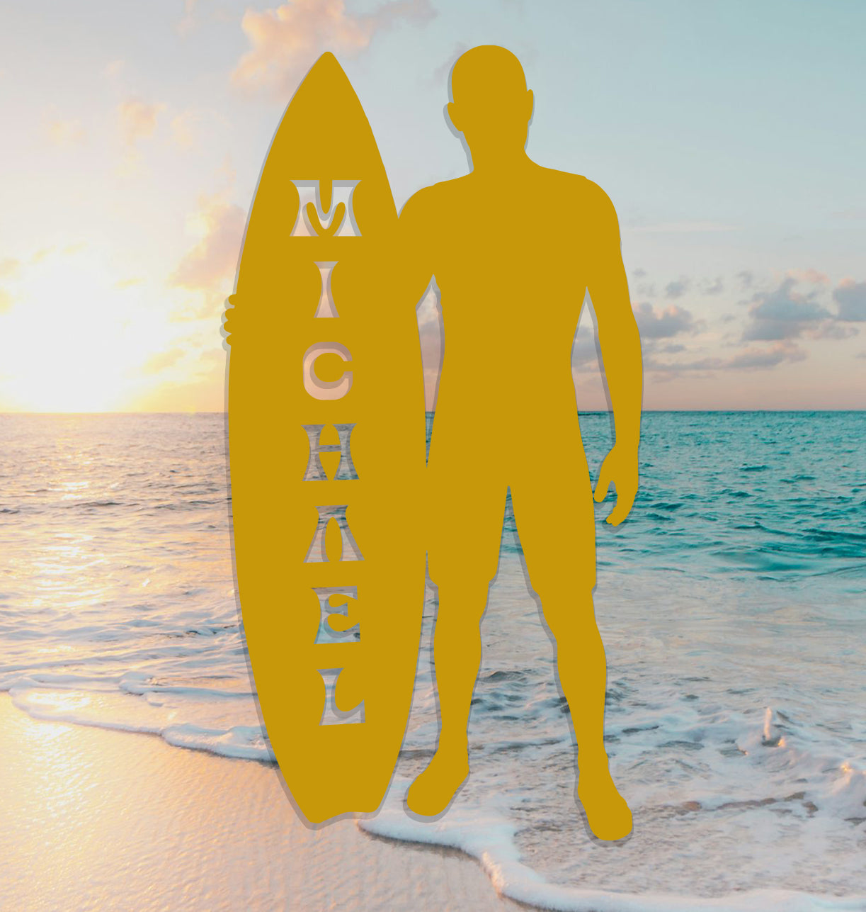 Surfer Name Sign