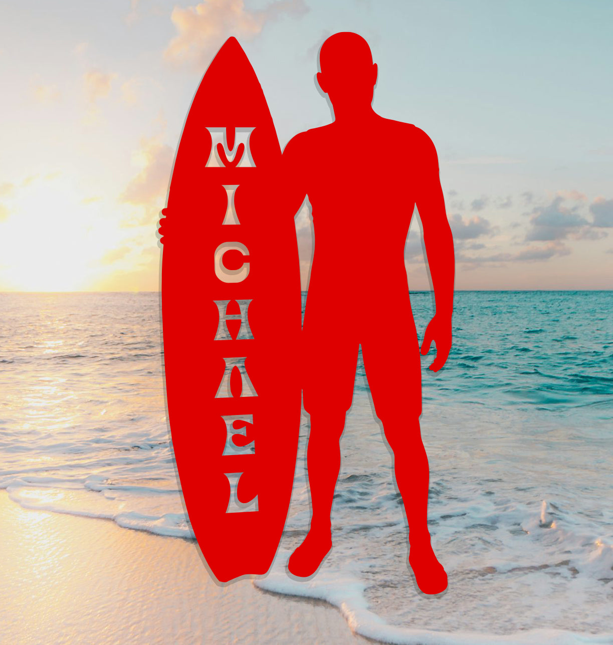 Surfer Name Sign