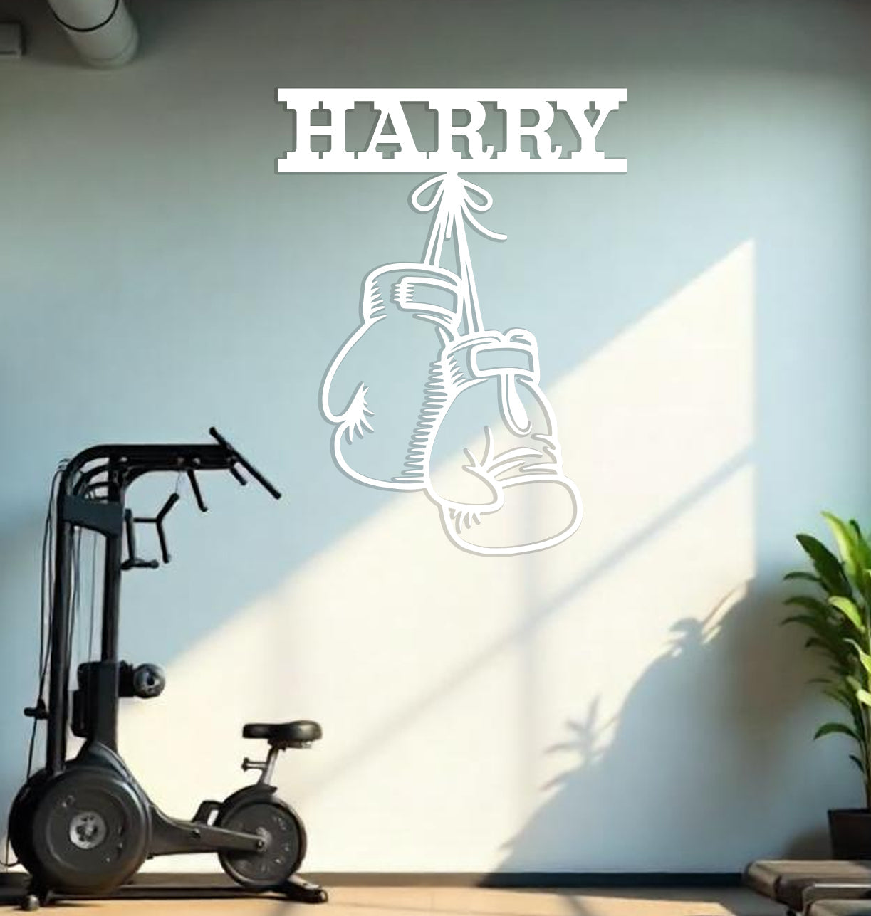 a wall decal of a pair of boxing gloves