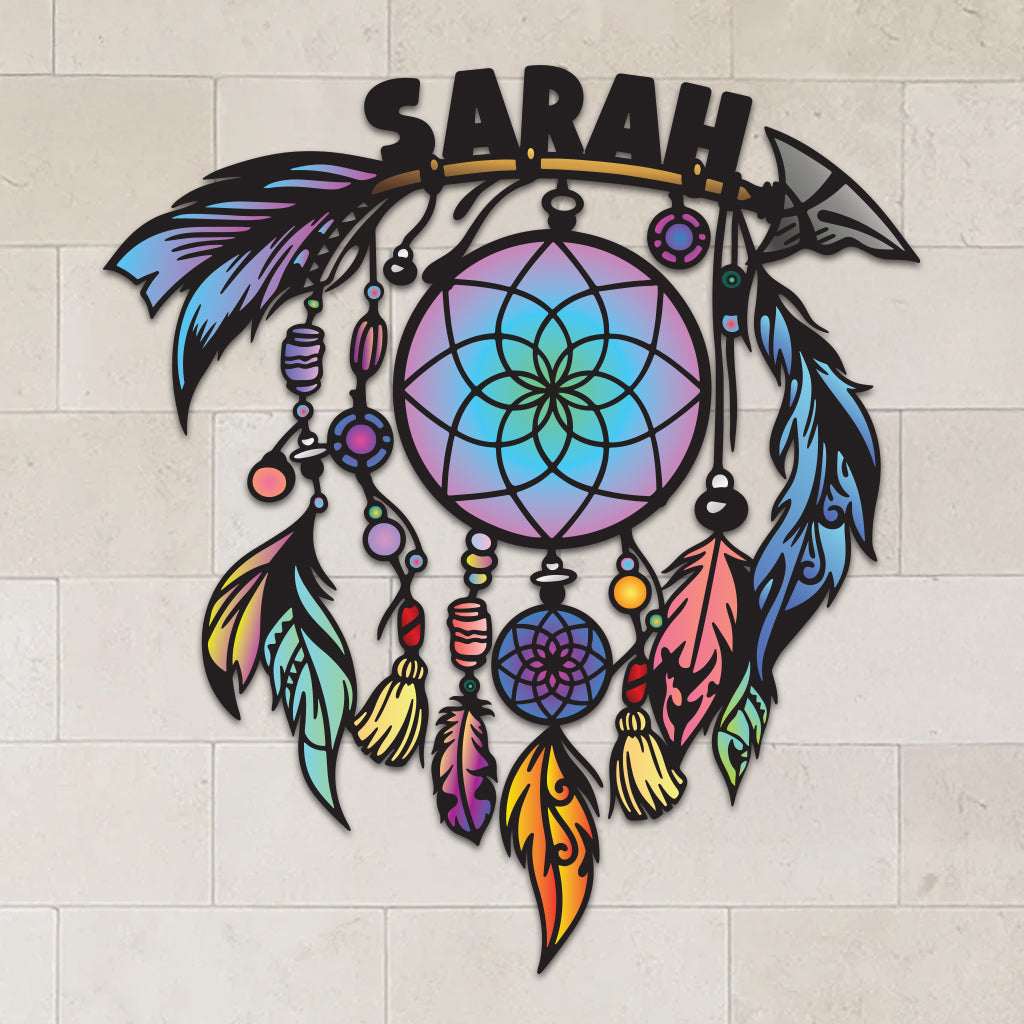 Colorful Dreamcatcher Name Sign