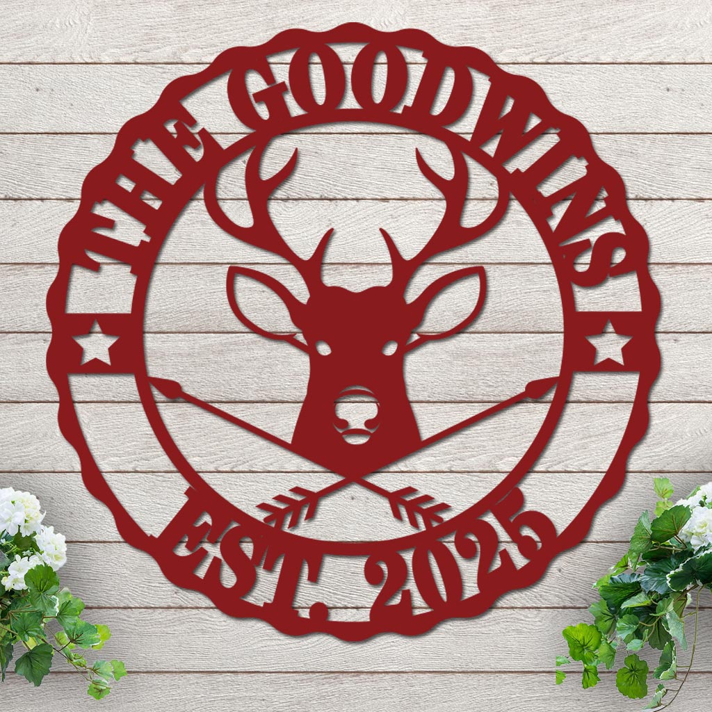 Custom Name and Est Date with Deer Design