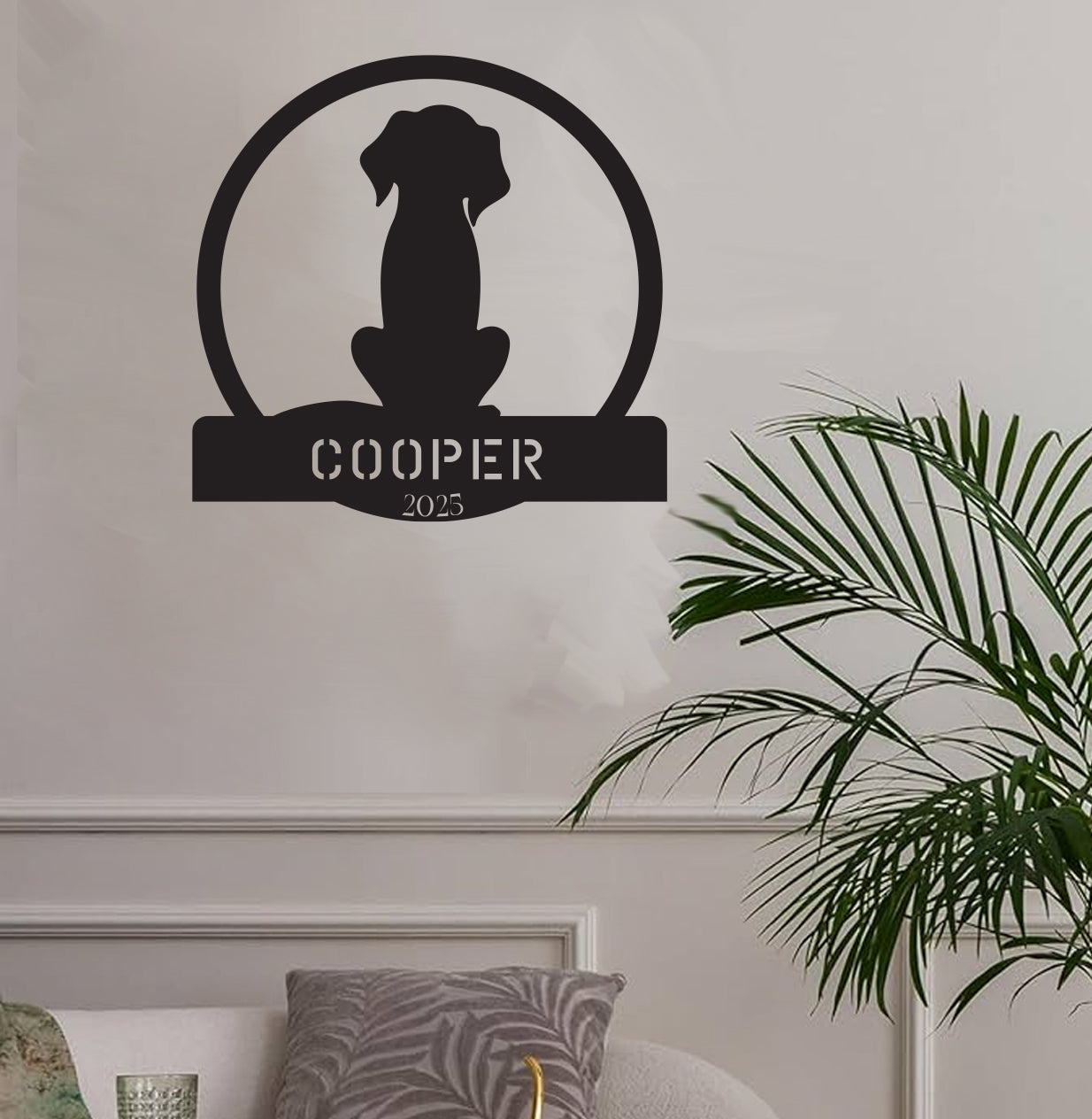Dog w Name Sign