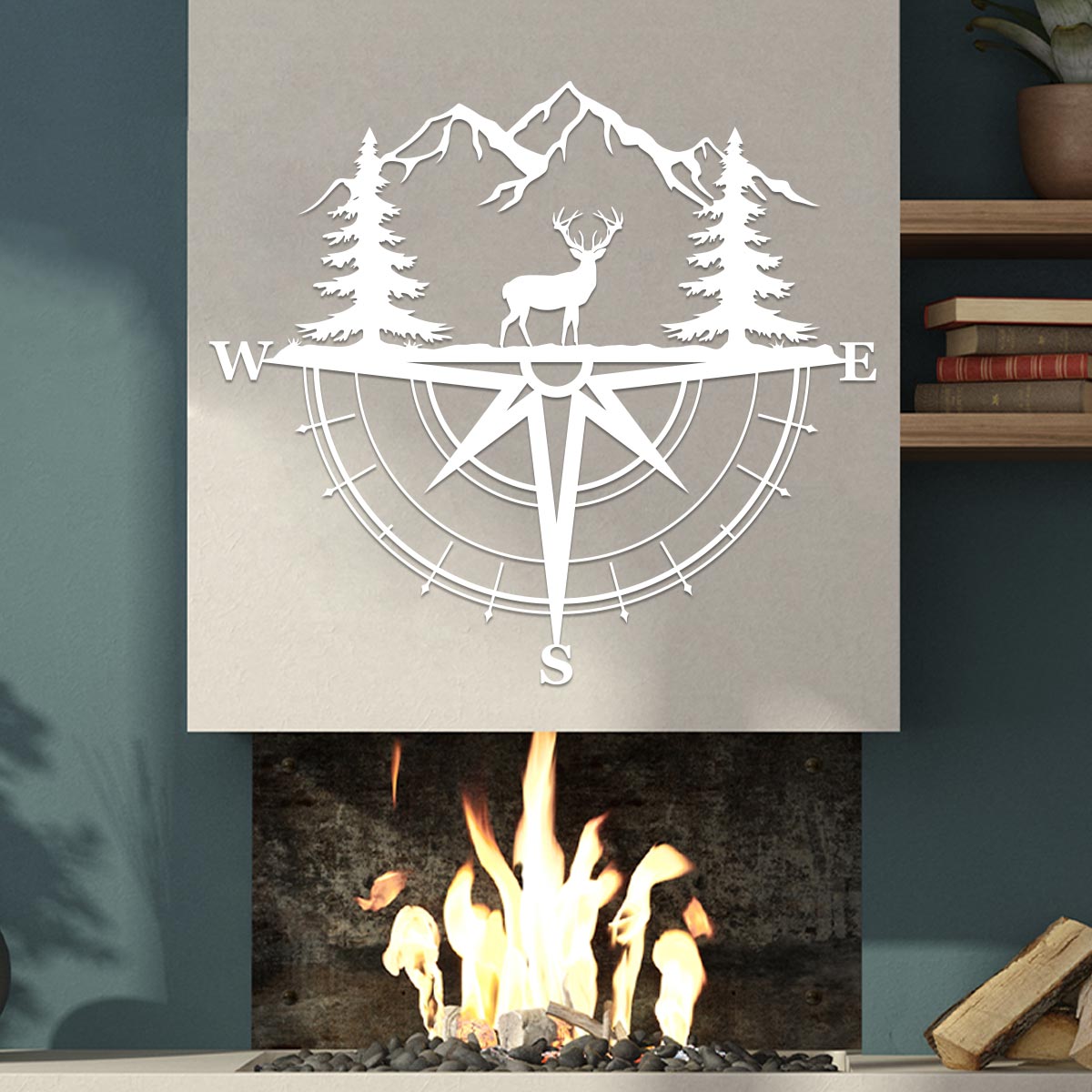 Deer Compass Sign