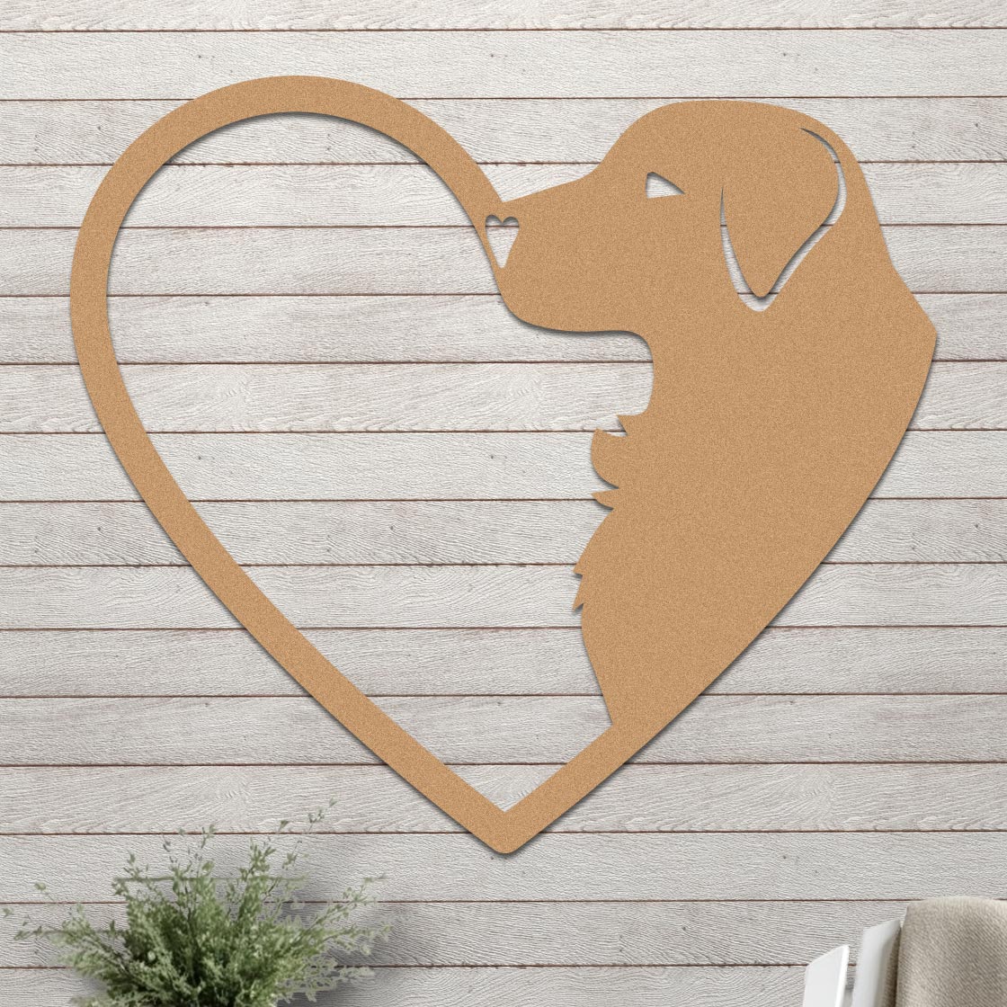 Dog Silhouette in Heart Sign