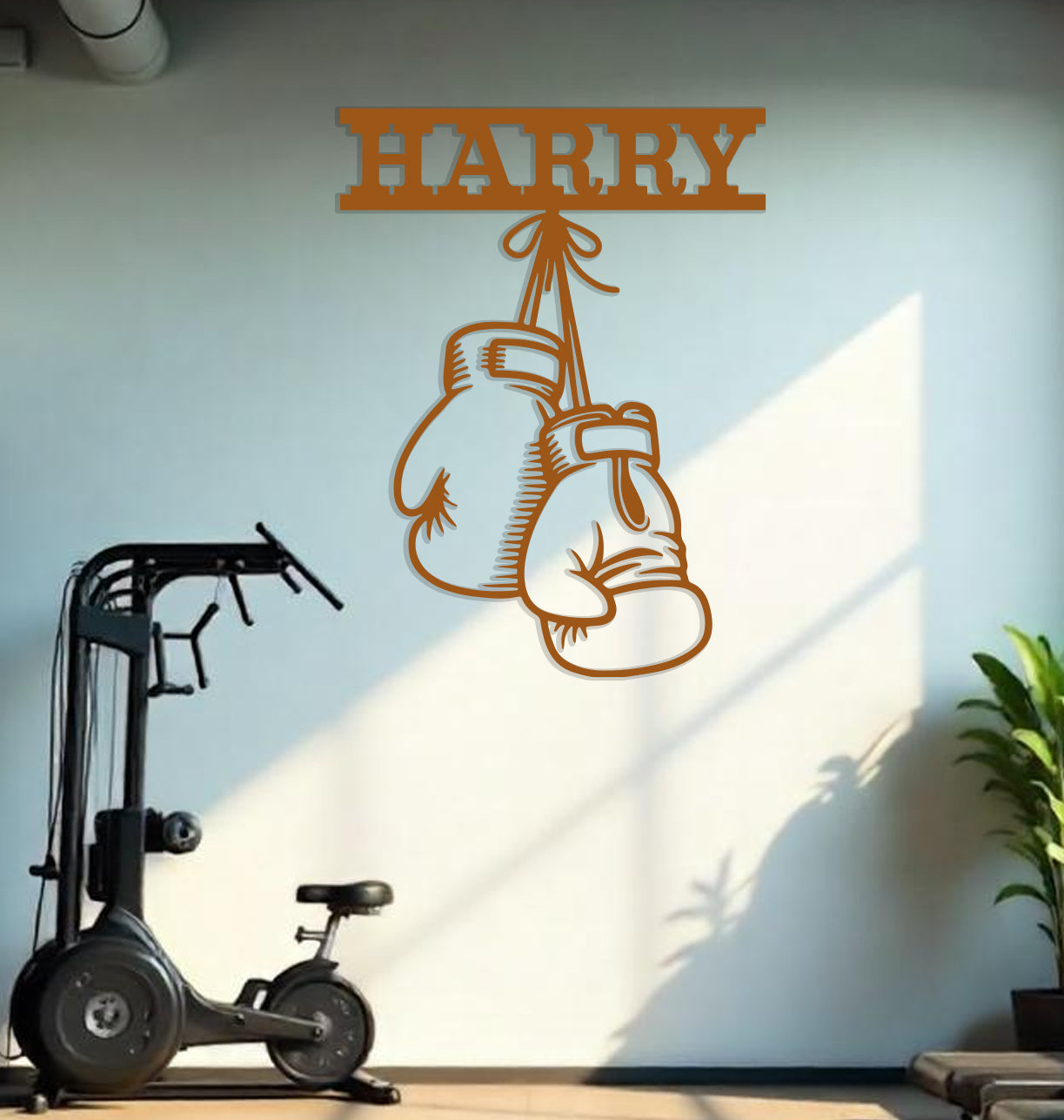 a wall decal of a pair of boxing gloves