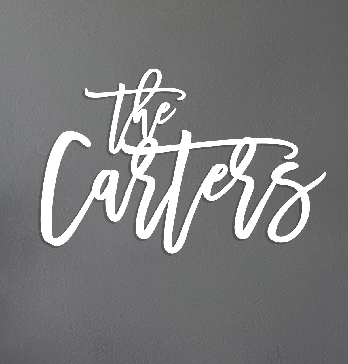 a wall with the words the carters painted on it