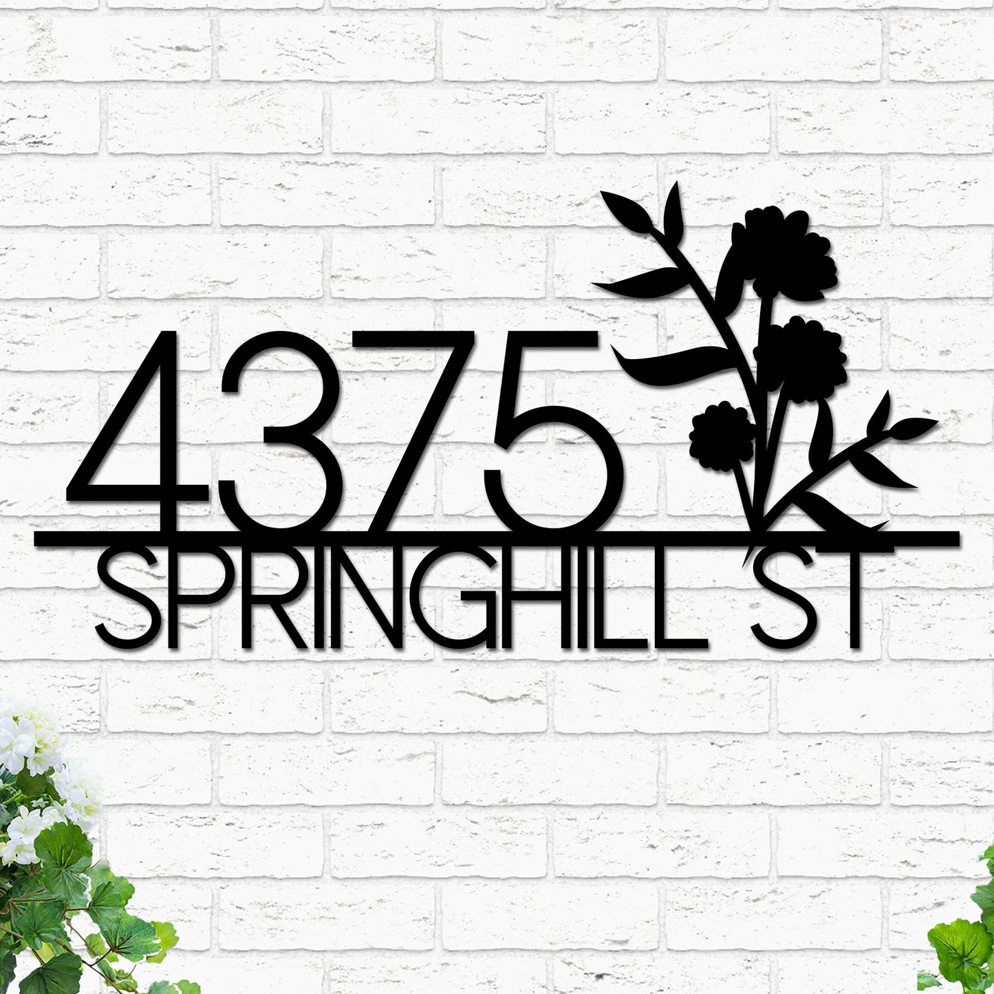 Flowers Address Sign