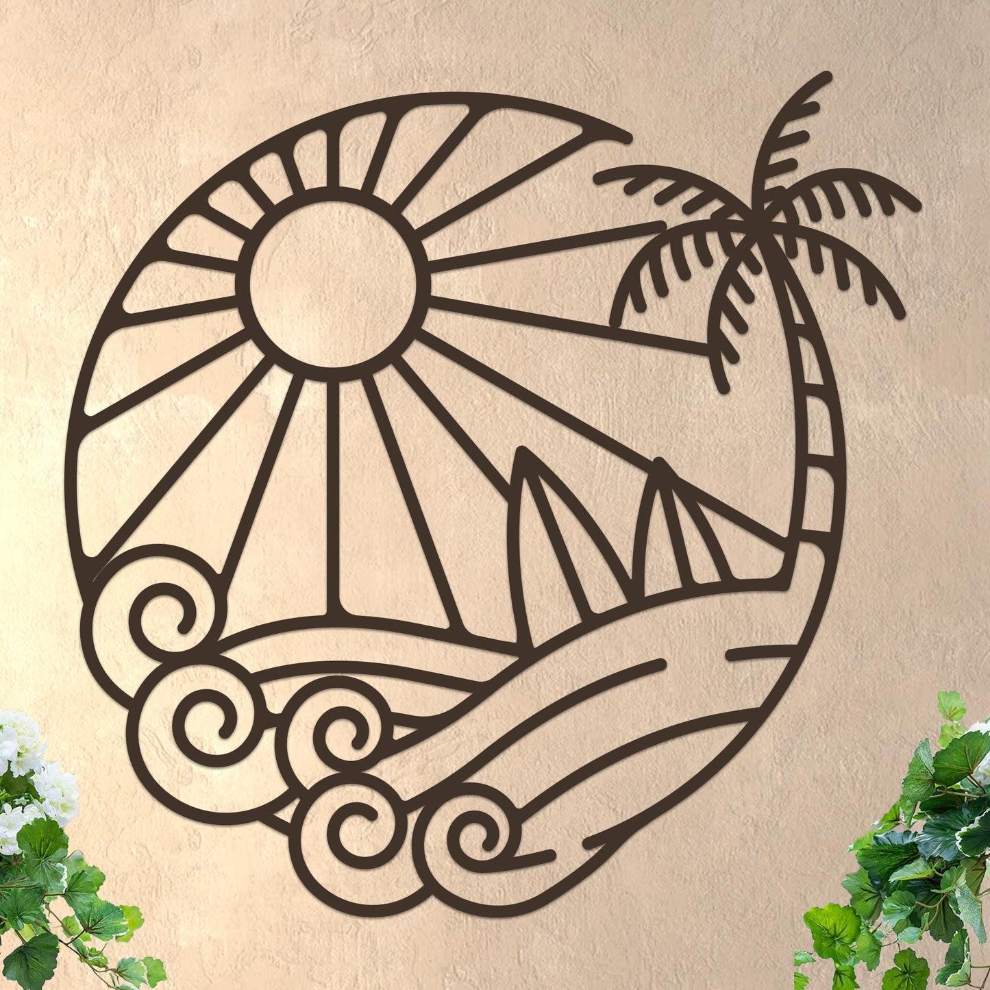 Island Sunset Surf Circle Sign