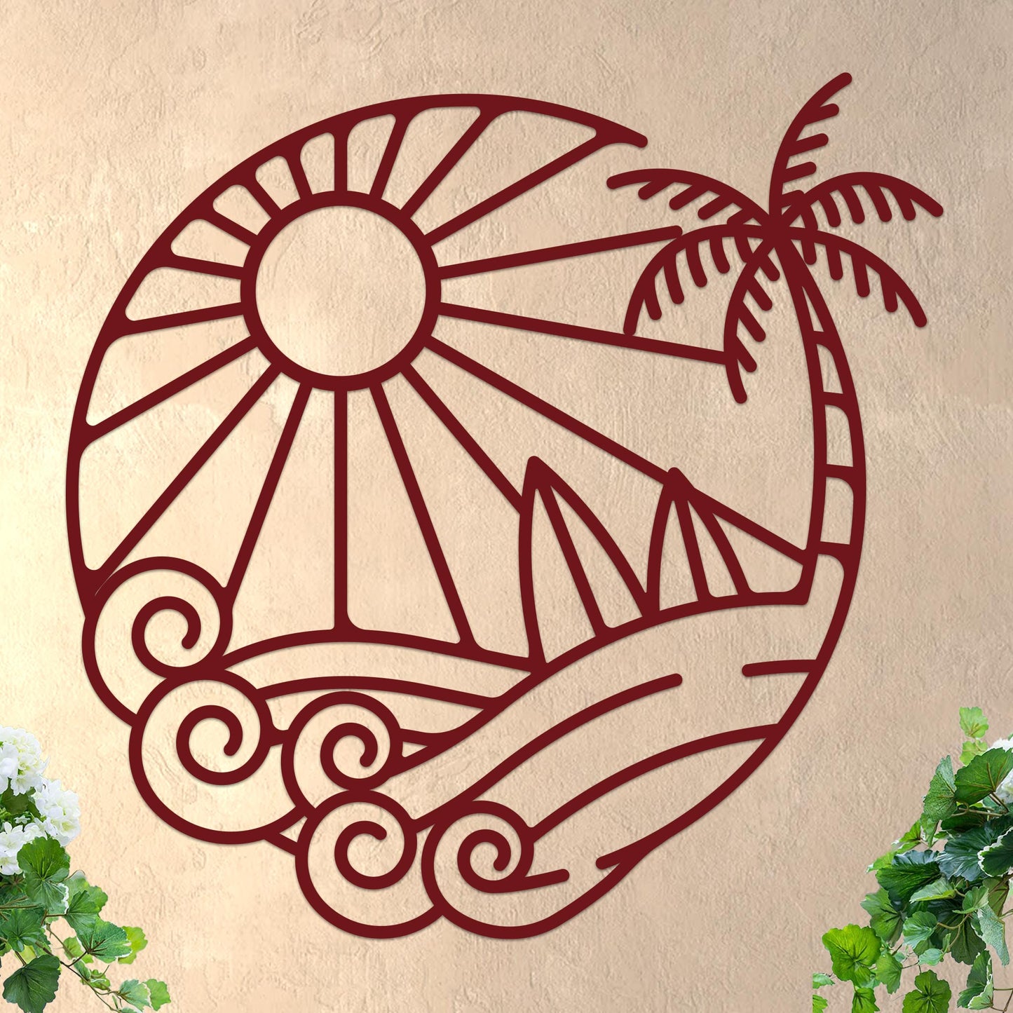 Island Sunset Surf Circle Sign