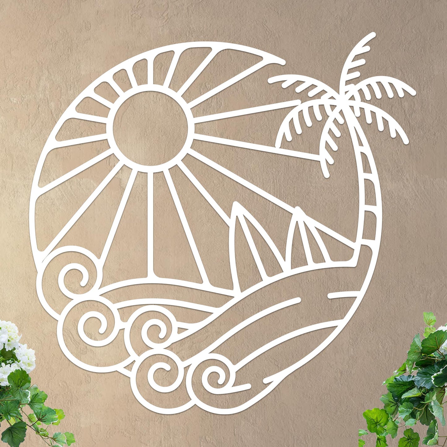 Island Sunset Surf Circle Sign