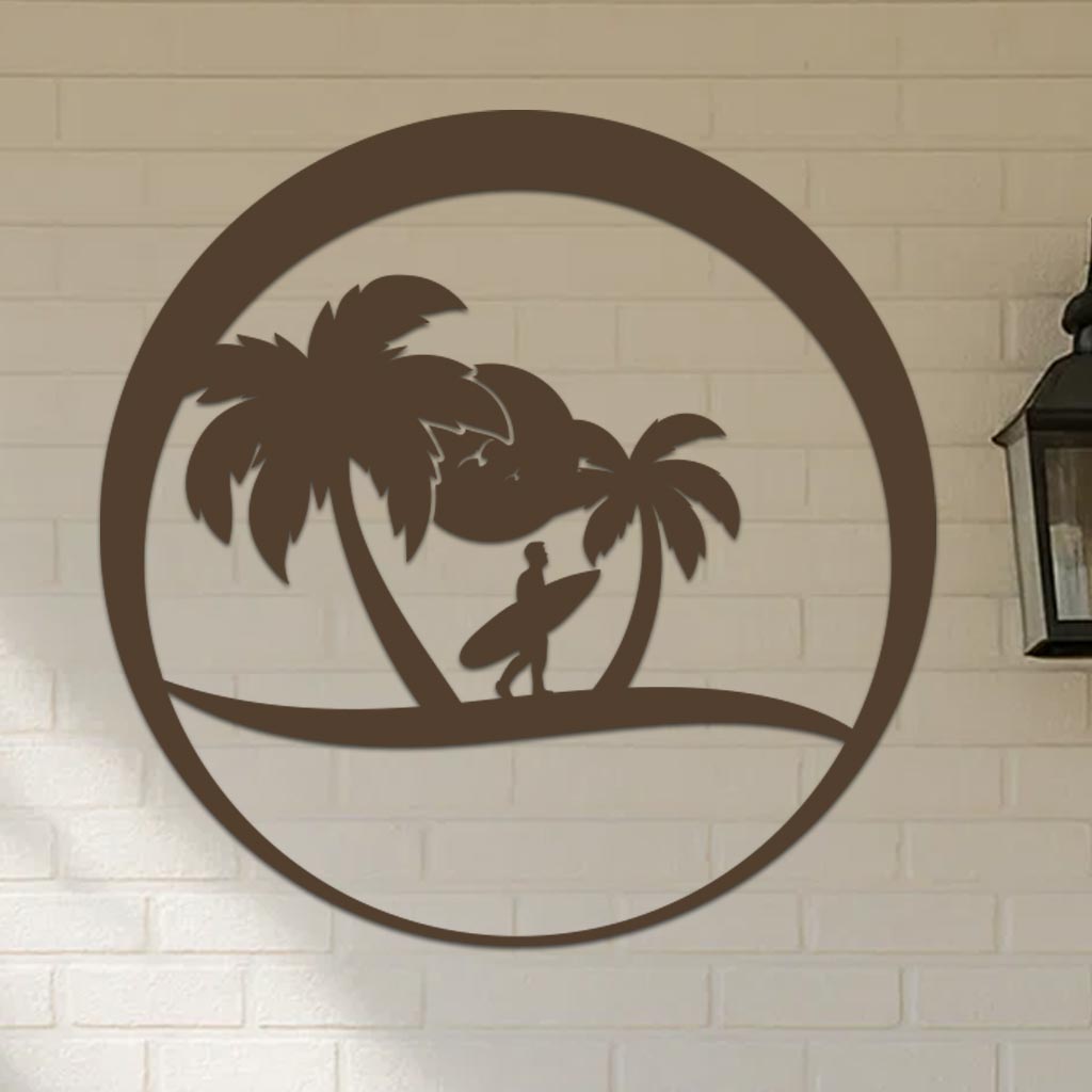 Island Surfer Circle Sign