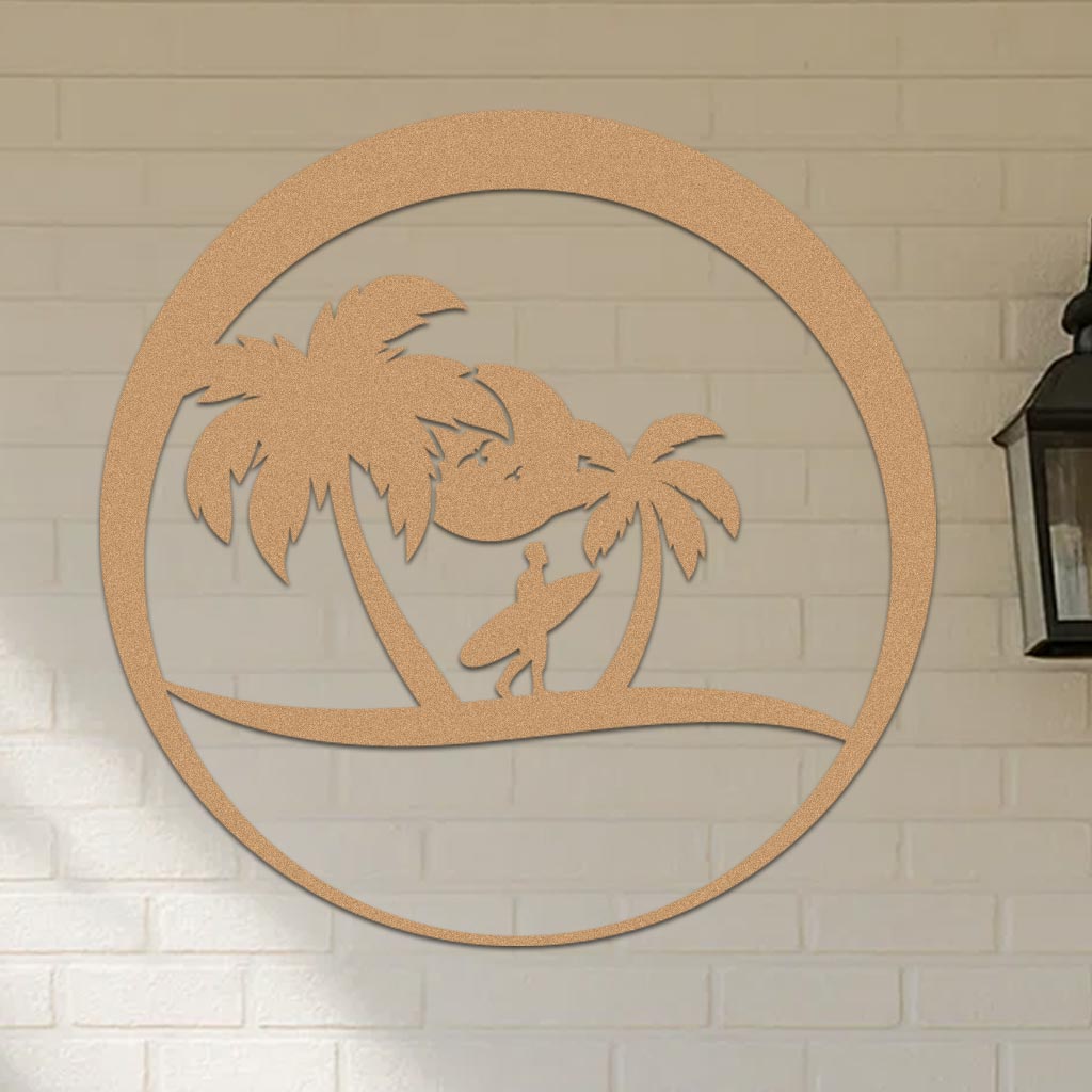 Island Surfer Circle Sign