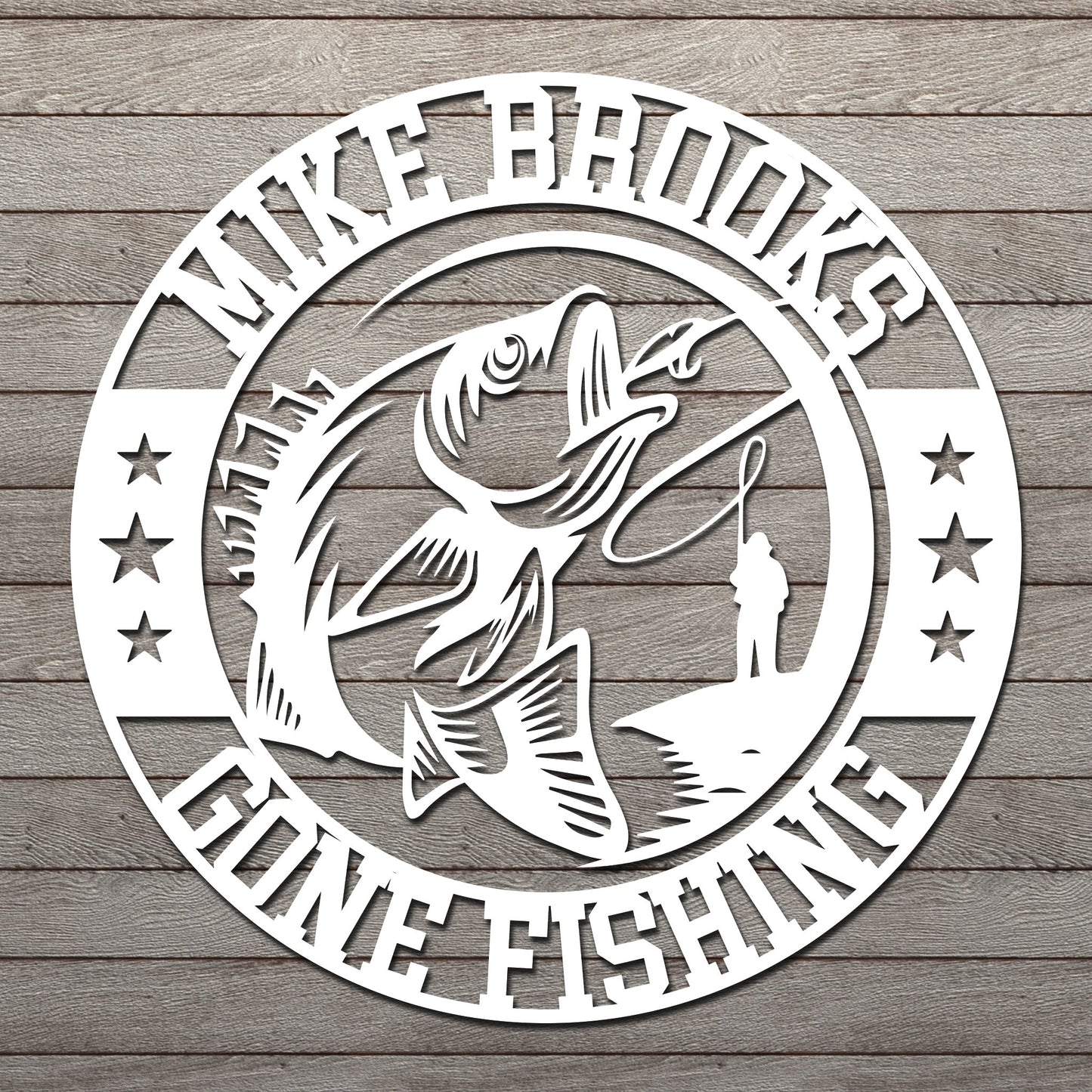 Personalized Gone Fishing Sign