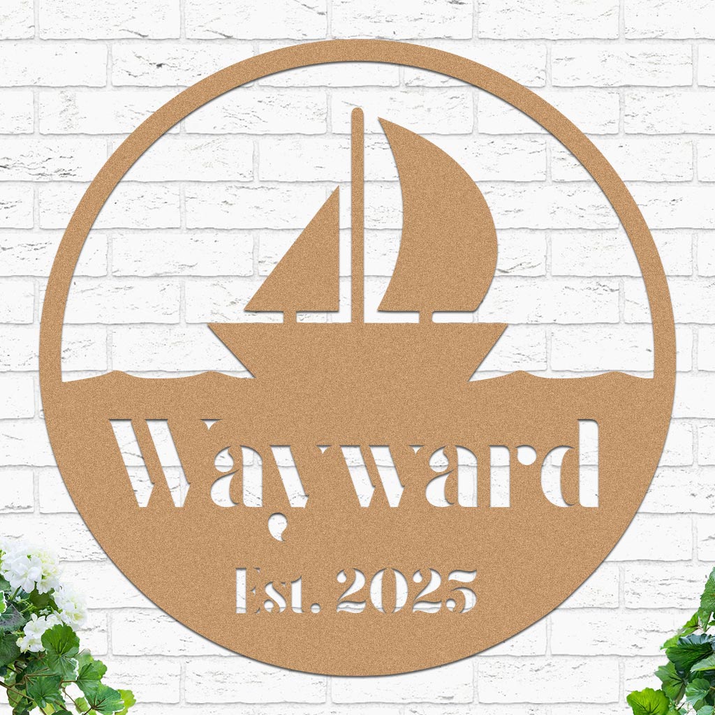 Sailboat Family Name Established Sign