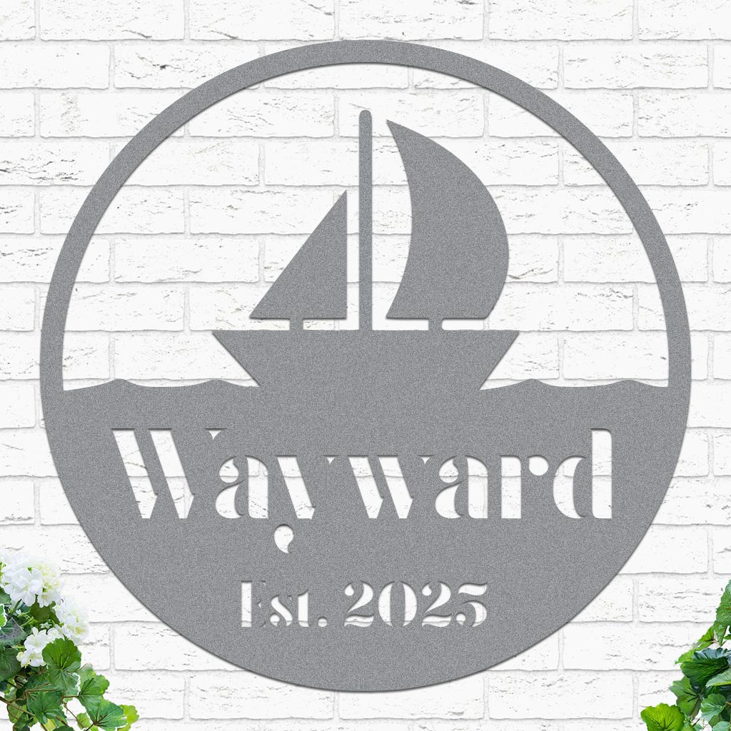 Sailboat Family Name Established Sign