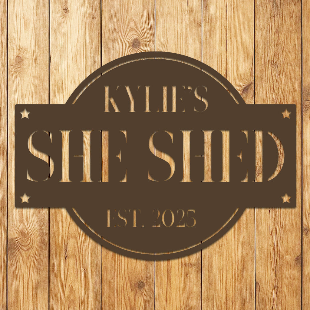 She Shed Sign w Name
