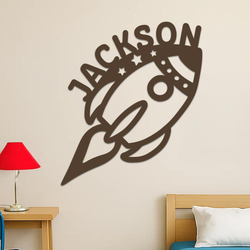 Space Rocket Name Sign