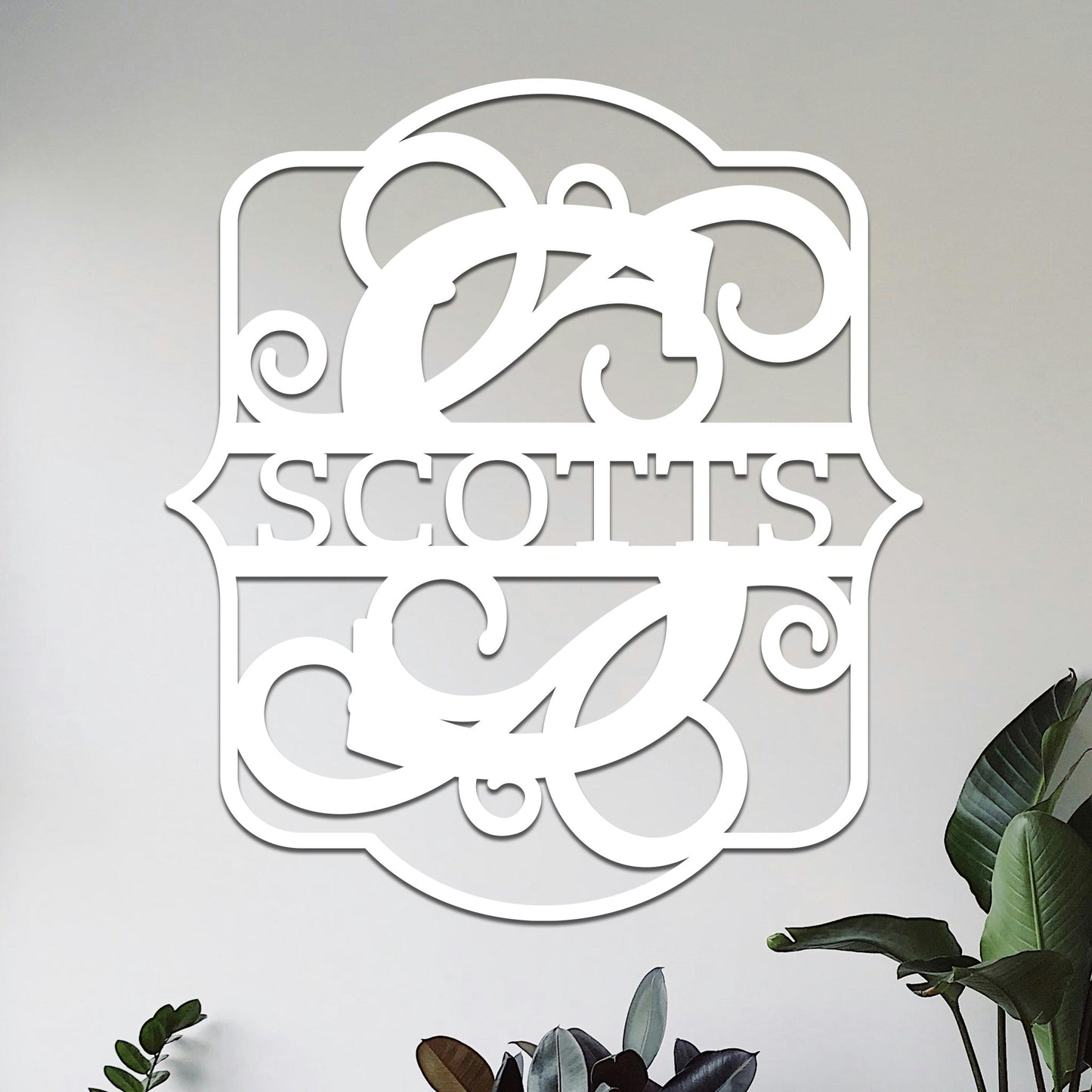 Split Monogram Sign