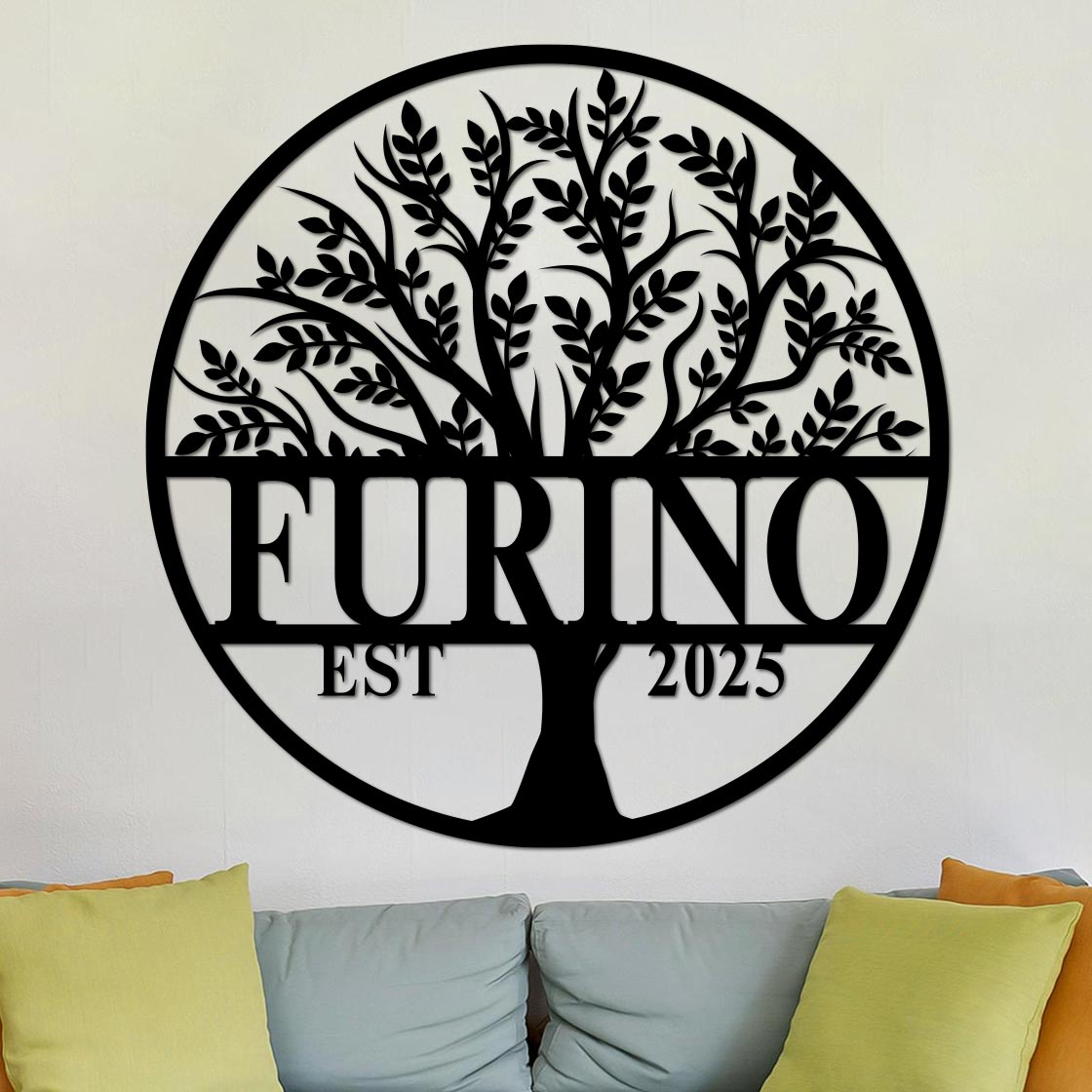 Tree Of Life Established Family Name Sign