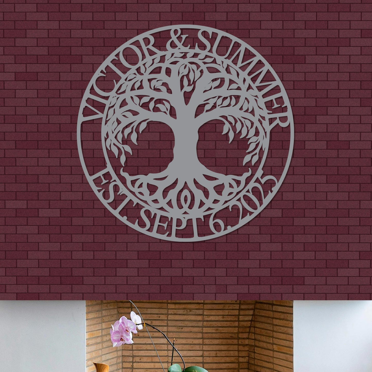 Tree Of Life Couple Names Sign w Wedding Date