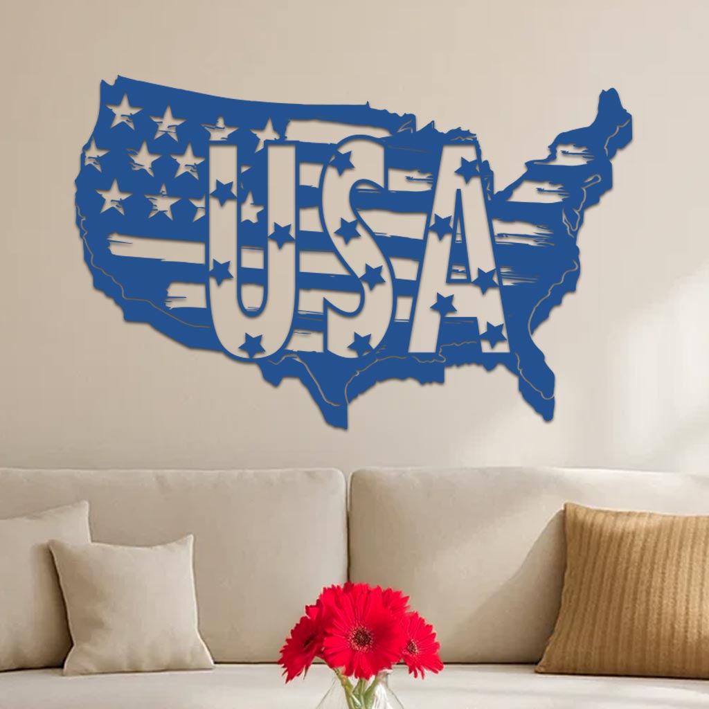 USA Flag in Country Sign