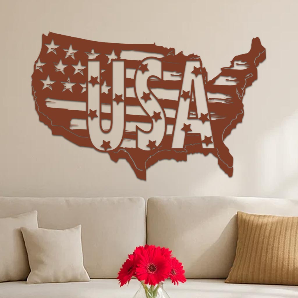 USA Flag in Country Sign