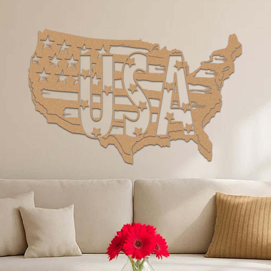 USA Flag in Country Sign