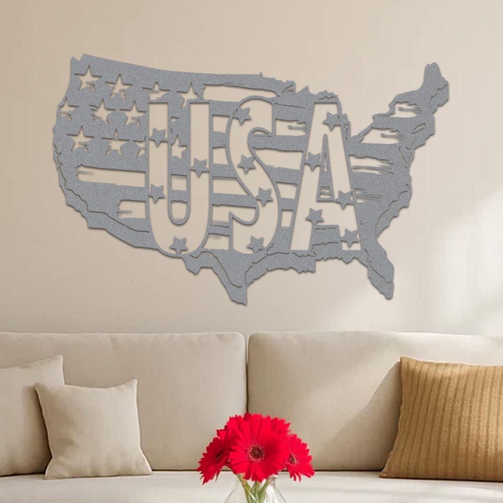 USA Flag in Country Sign