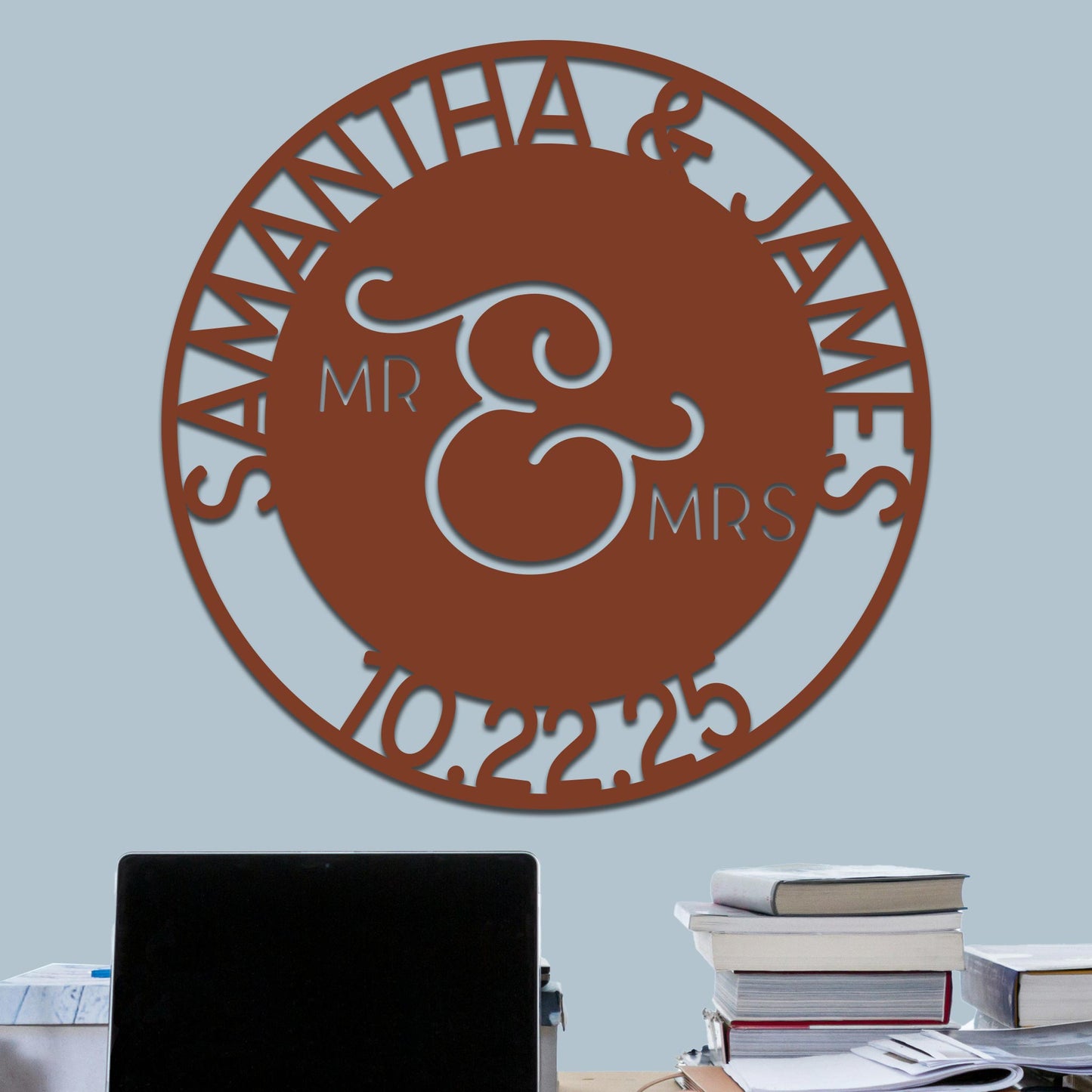 Wedding Sign, Mr & Mrs, Names and Date 2