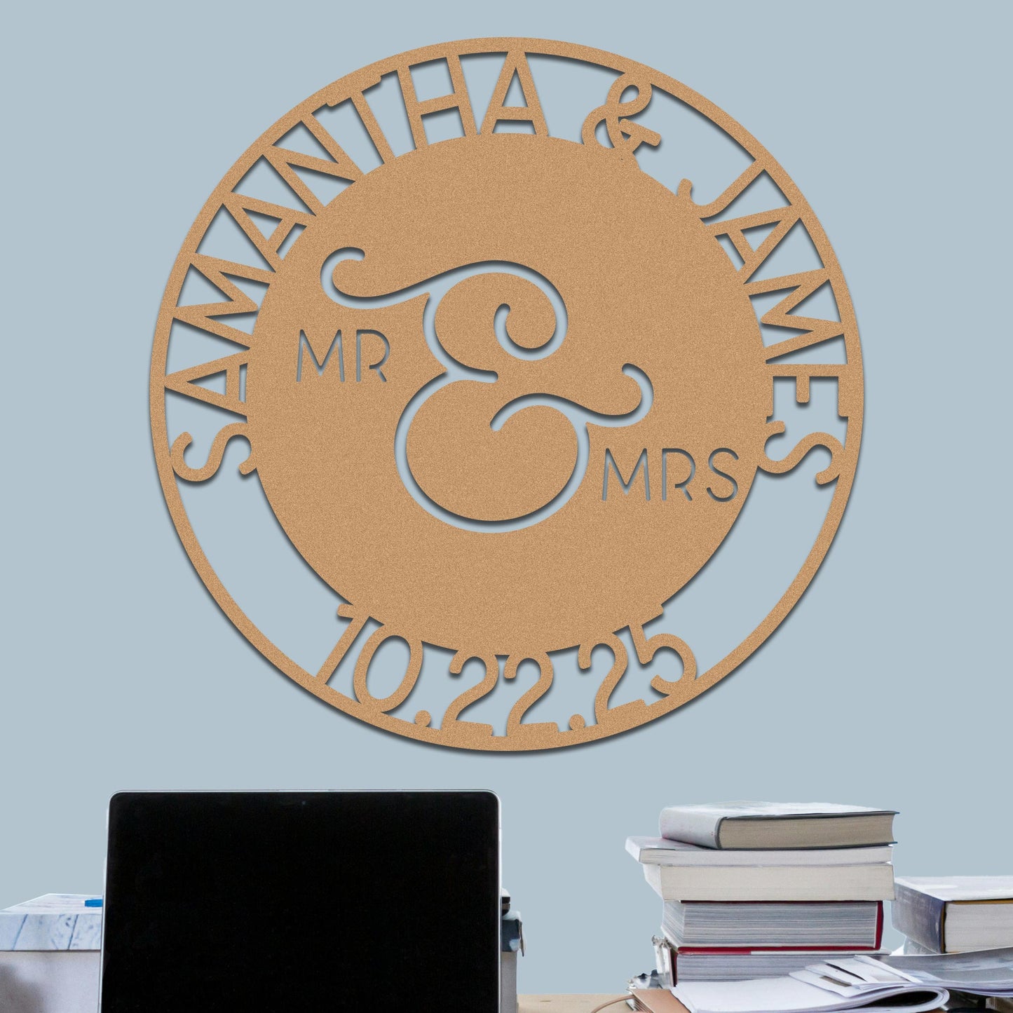 Wedding Sign, Mr & Mrs, Names and Date 2