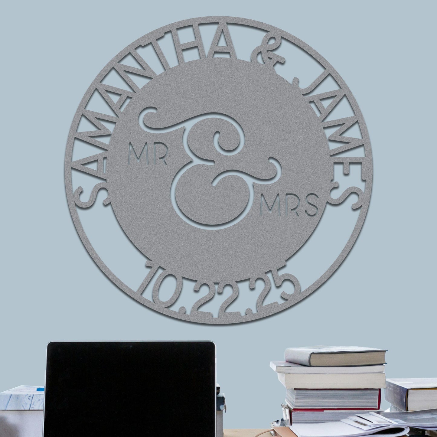 Wedding Sign, Mr & Mrs, Names and Date 2