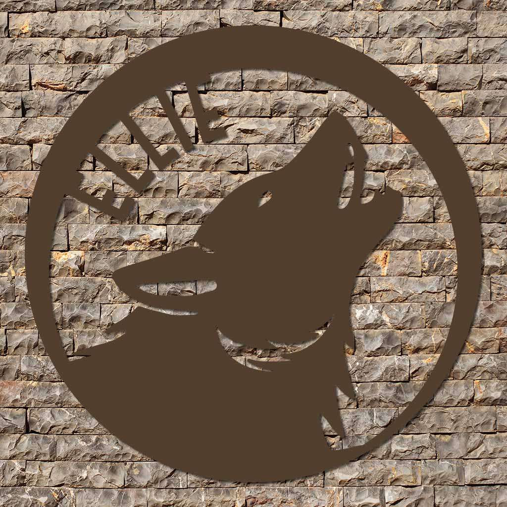 Wolf Name Sign