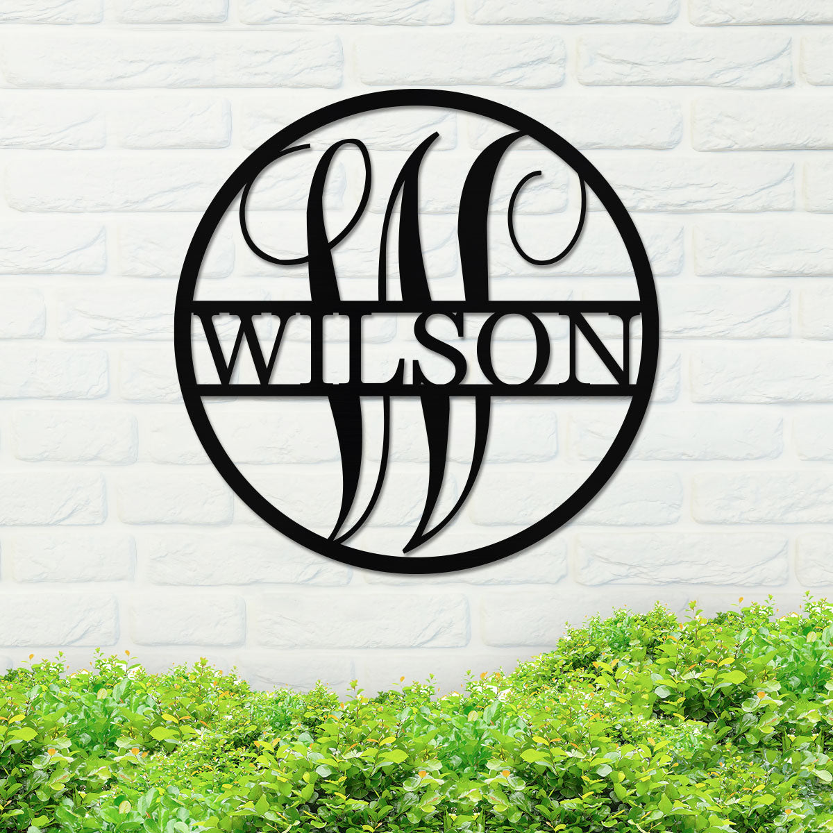 Split Letter Monogram Signs